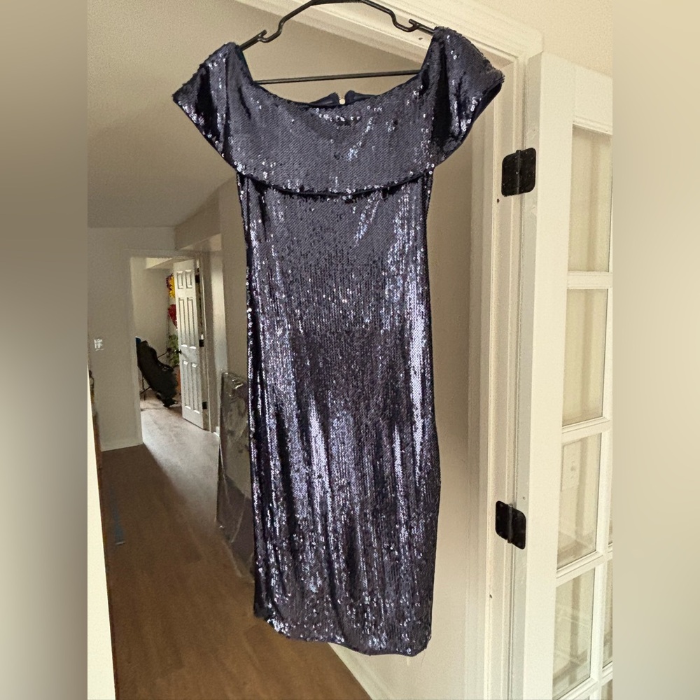 Elegant Sequin Off-Shoulder Dress